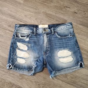 Free people boyfriend short destructed denim short